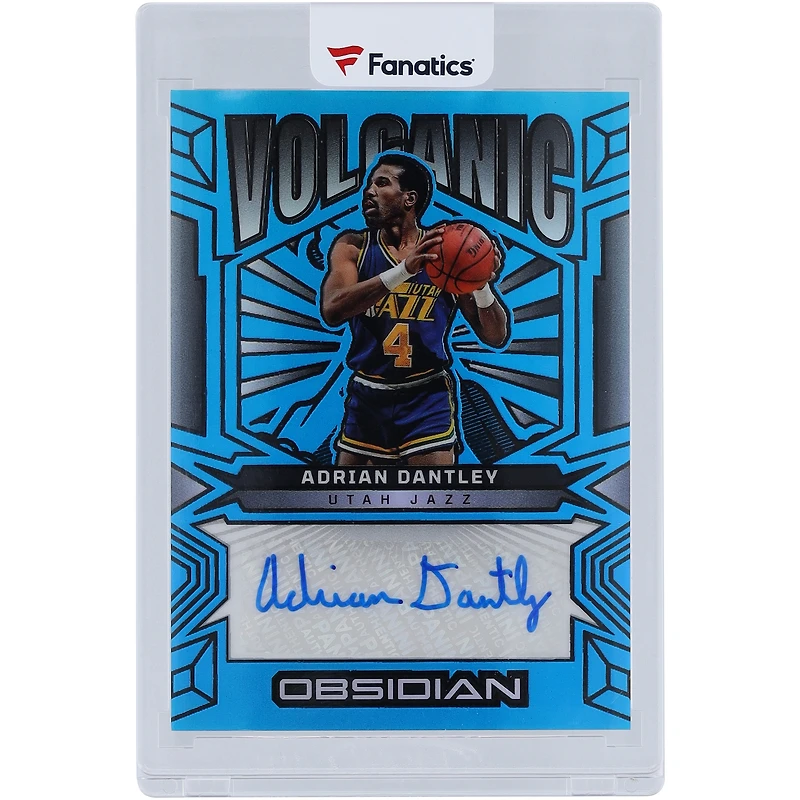 Adrian Dantley Utah Jazz Autographed 2024-25 Panini Obsidian Volcanic Electric Etch Blue Flood #VS-ADU #3/30 Card