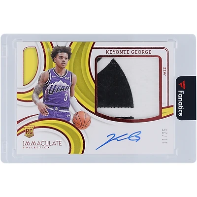 Keyonte George Utah Jazz Autographed 2023-24 Panini Immaculate Collection Premium Patch Dual-Color Relic #PPA-KEY #11/25 Rookie Card
