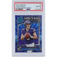 J.J. McCarthy Minnesota Vikings 2024 Panini Donruss Rated Rookie Retro #2 PSA Authenticated 10 Rookie Card