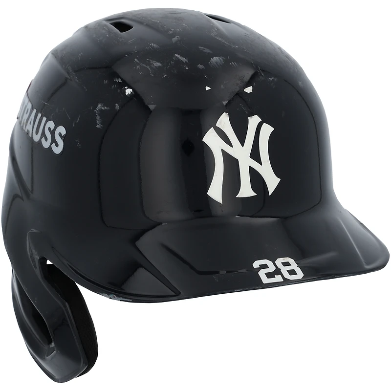 Austin Wells New York Yankees Game-Used #28 Navy Batting Helmet from Multiple Games During the 2025 MLB Season
