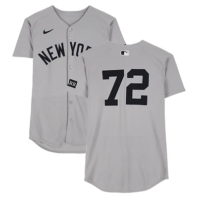 Jose Caballero New York Yankees Game-Used #72 Gray Nike Jersey vs. Toronto Blue Jays on October 4, 2025 - ALDS Game 1