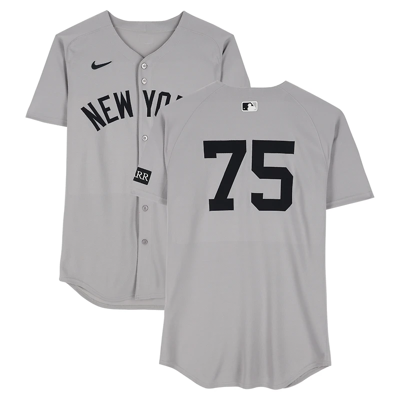 Camilo Doval New York Yankees Game-Used #75 Gray Nike Jersey vs. Toronto Blue Jays on October 4, 2025 - ALDS Game 1
