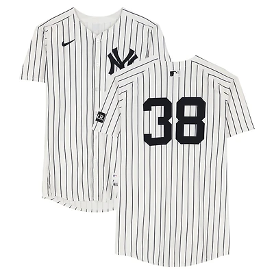 Devin Williams New York Yankees Game-Used #38 White Pinstripe Nike Jersey vs. Toronto Blue Jays on October 8, 2025 - ALDS Game 4