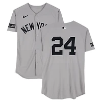 Jasson Domínguez New York Yankees Player-Worn #24 Gray Nike Jersey vs. Toronto Blue Jays on October 4, 2025 - ALDS Game 1