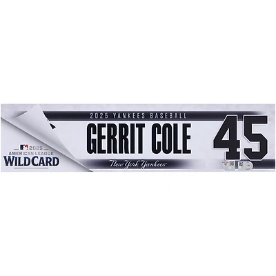 Gerrit Cole New York Yankees Player-Issued #45 Nameplate from 2025 Wild Card Series vs. Boston Red Sox