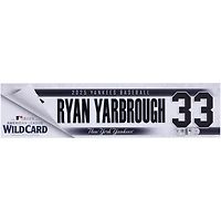Ryan Yarbrough New York Yankees Player-Issued #33 Nameplate from 2025 Wild Card Series vs. Boston Red Sox