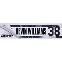 Devin Williams New York Yankees Player-Issued #38 Nameplate from 2025 Wild Card Series vs. Boston Red Sox