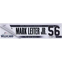 Mark Leiter Jr. New York Yankees Player-Issued #56 Nameplate from 2025 Wild Card Series vs. Boston Red Sox