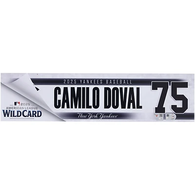 Camilo Doval New York Yankees Player-Issued #75 Nameplate from 2025 Wild Card Series vs. Boston Red Sox