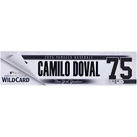 Camilo Doval New York Yankees Player-Issued #75 Nameplate from 2025 Wild Card Series vs. Boston Red Sox