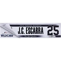J.C. Escarra New York Yankees Player-Issued #25 Nameplate from 2025 Wild Card Series vs. Boston Red Sox