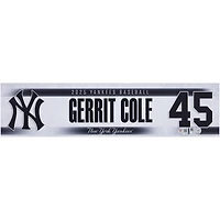 Gerrit Cole New York Yankees Player-Issued #45 Nameplate from the 2025 MLB Season
