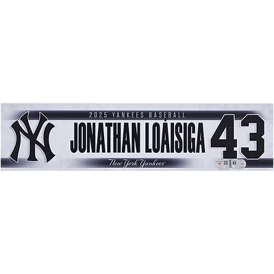 Jonathan Loáisiga New York Yankees Player-Issued #43 Nameplate from the 2025 MLB Season