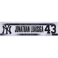 Jonathan Loáisiga New York Yankees Player-Issued #43 Nameplate from the 2025 MLB Season