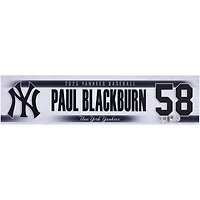 Paul Blackburn New York Yankees Player-Issued #58 Nameplate from the 2025 MLB Season