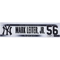Mark Leiter Jr. New York Yankees Player-Issued #56 Nameplate from the 2025 MLB Season