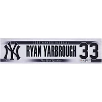 Ryan Yarbrough New York Yankees Player-Issued #33 Nameplate from the 2025 MLB Season