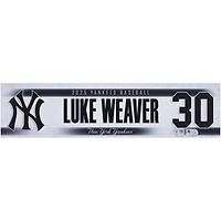 Luke Weaver New York Yankees Player-Issued #30 Nameplate from the 2025 MLB Season