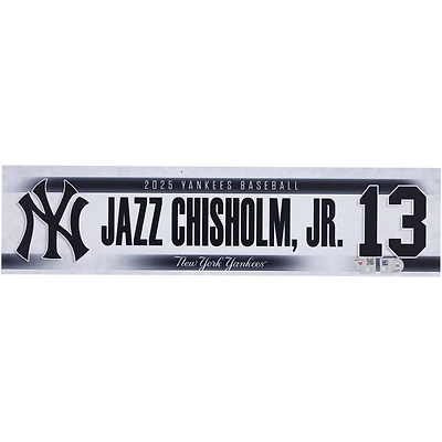 Jazz Chisholm Jr. New York Yankees Player-Issued #13 Nameplate from the 2025 MLB Season