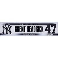 Brent Headrick New York Yankees Player-Issued #47 Nameplate from the 2025 MLB Season