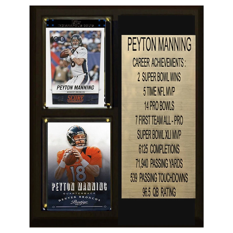 Peyton Manning Denver Broncos 8" x 10" Plaque