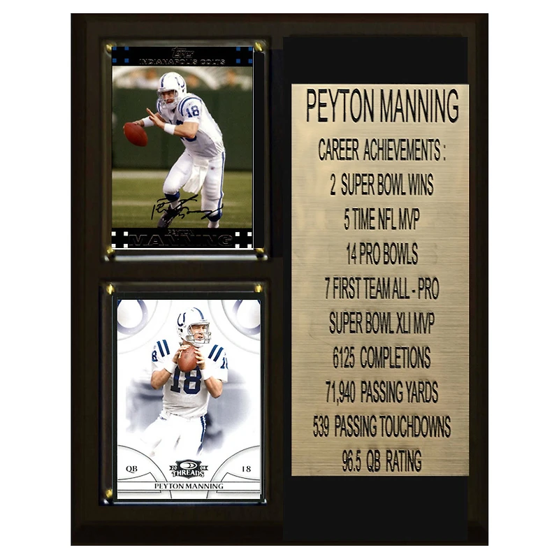 Peyton Manning Indianapolis Colts 8" x 10" Plaque