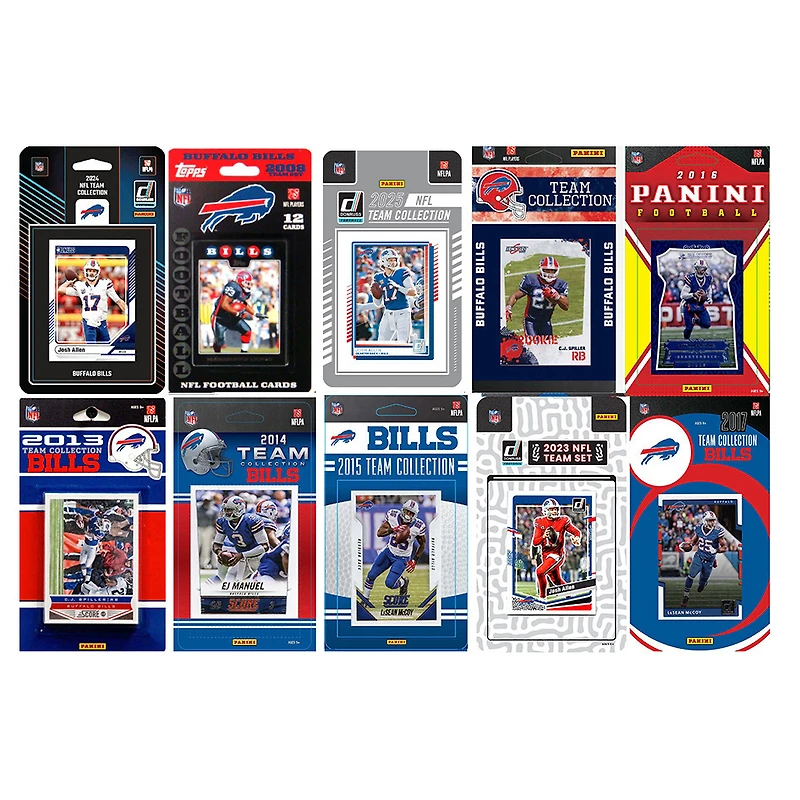 Buffalo Bills Multi-Year Trading Cards Sets