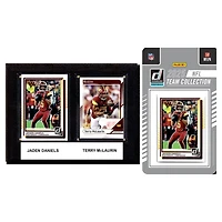 Washington Commanders 6" x 8" Player Plaque & 2025 Team Trading Card Set