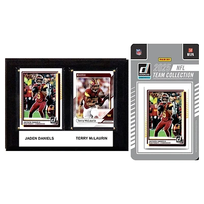 Washington Commanders 6" x 8" Player Plaque & 2025 Team Trading Card Set