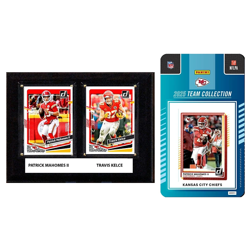 Kansas City Chiefs 6" x 8" Player Plaque & 2025 Team Trading Card Set