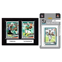 Miami Dolphins 6" x 8" Player Plaque & 2025 Team Trading Card Set