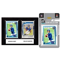 New York Giants 6" x 8" Player Plaque & 2025 Team Trading Card Set