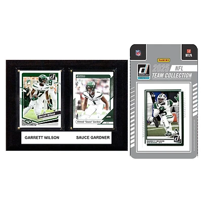 New York Jets 6" x 8" Player Plaque & 2025 Team Trading Card Set