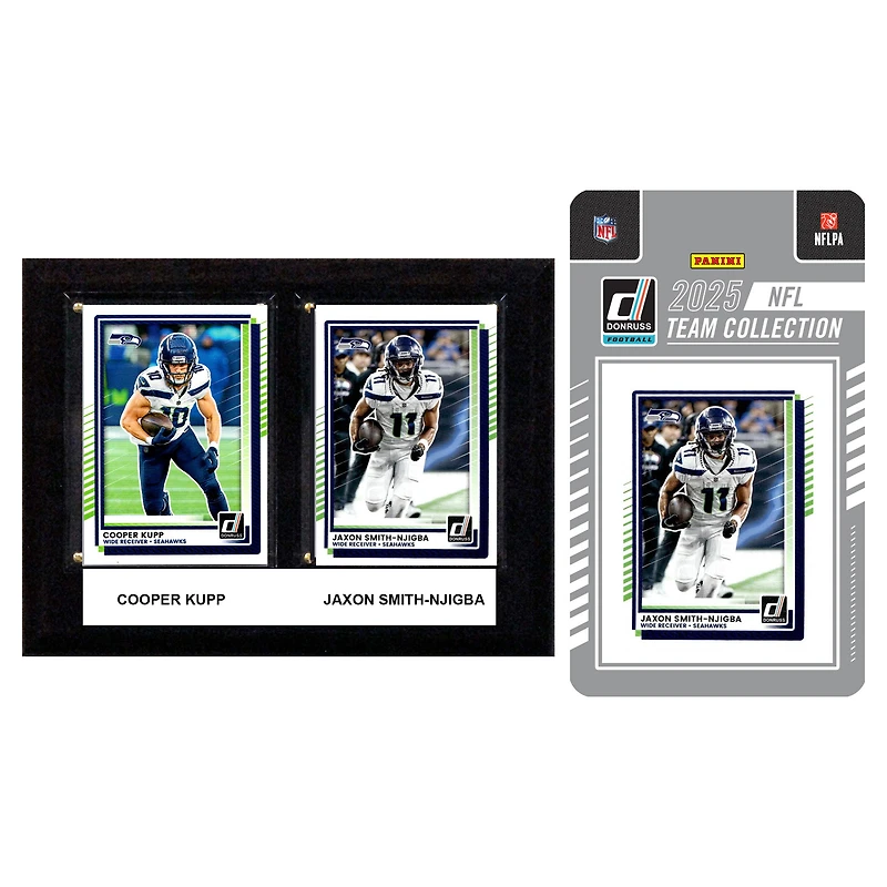 Seattle Seahawks 6" x 8" Player Plaque & 2025 Team Trading Card Set