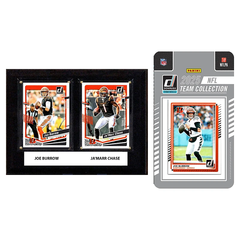 Cincinnati Bengals 6" x 8" Player Plaque & 2025 Team Trading Card Set