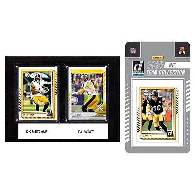 Pittsburgh Steelers 6" x 8" Player Plaque & 2025 Team Trading Card Set