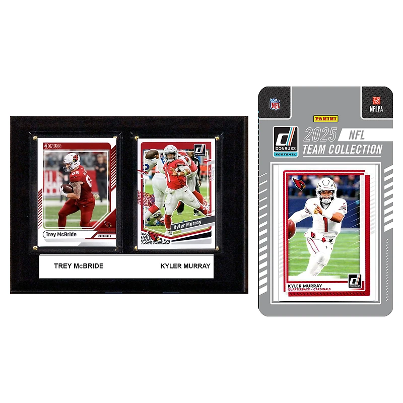 Arizona Cardinals 6" x 8" Player Plaque & 2025 Team Trading Card Set