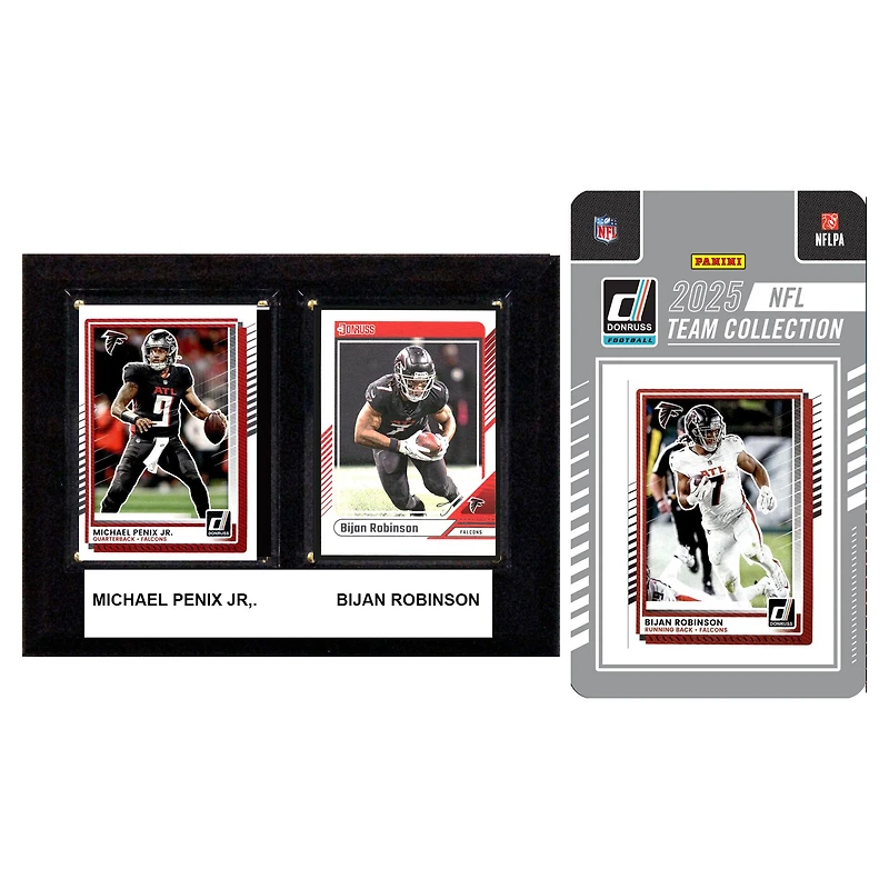 Atlanta Falcons 6" x 8" Player Plaque & 2025 Team Trading Card Set