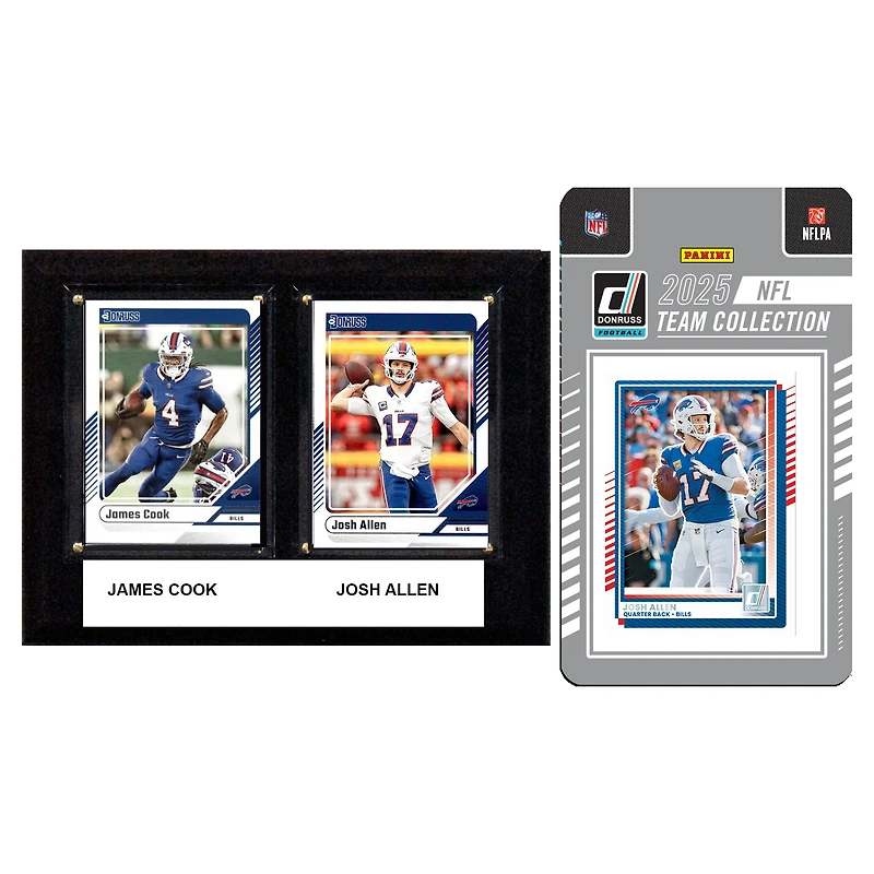 Buffalo Bills 6" x 8" Player Plaque & 2025 Team Trading Card Set