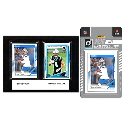 Carolina Panthers 6" x 8" Player Plaque & 2025 Team Trading Card Set