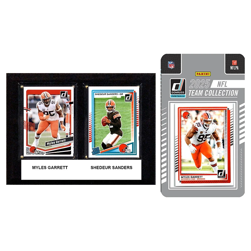 Cleveland Browns 6" x 8" Player Plaque & 2025 Team Trading Card Set
