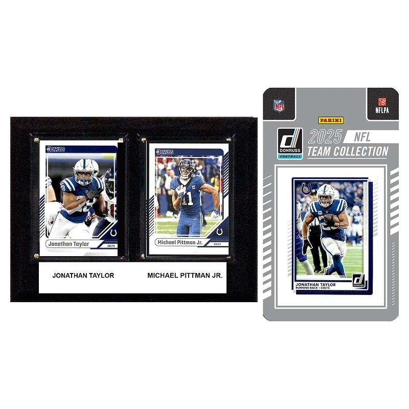 Indianapolis Colts 6" x 8" Player Plaque & 2025 Team Trading Card Set