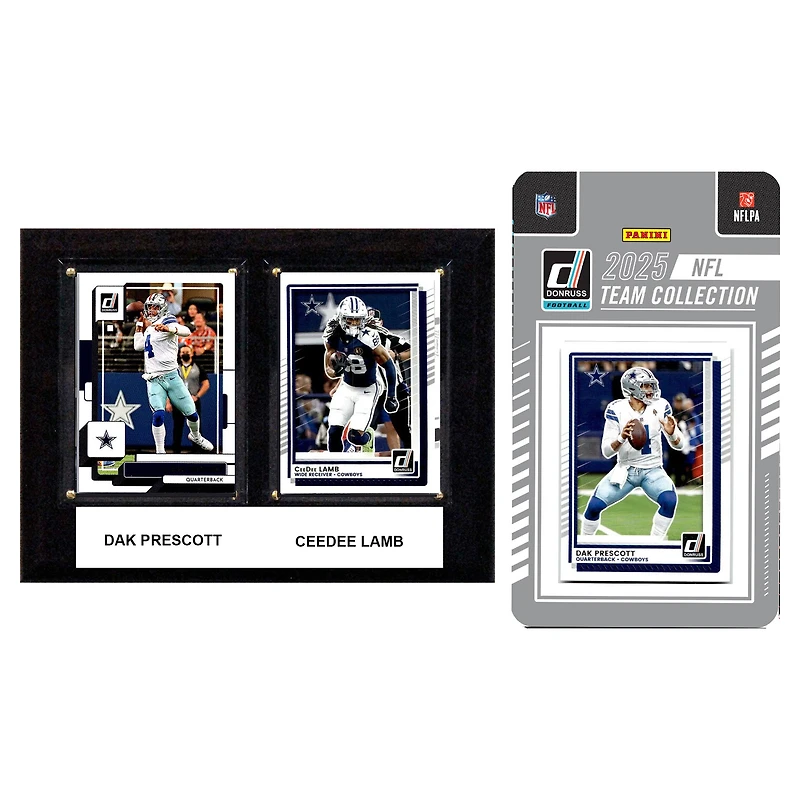 Dallas Cowboys 6" x 8" Player Plaque & 2025 Team Trading Card Set