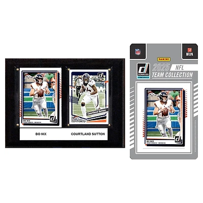 Denver Broncos 6" x 8" Player Plaque & 2025 Team Trading Card Set
