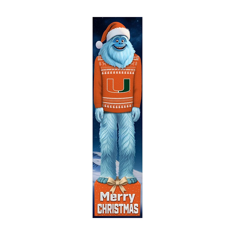 Miami Hurricanes 48" Yeti Christmas Leaner