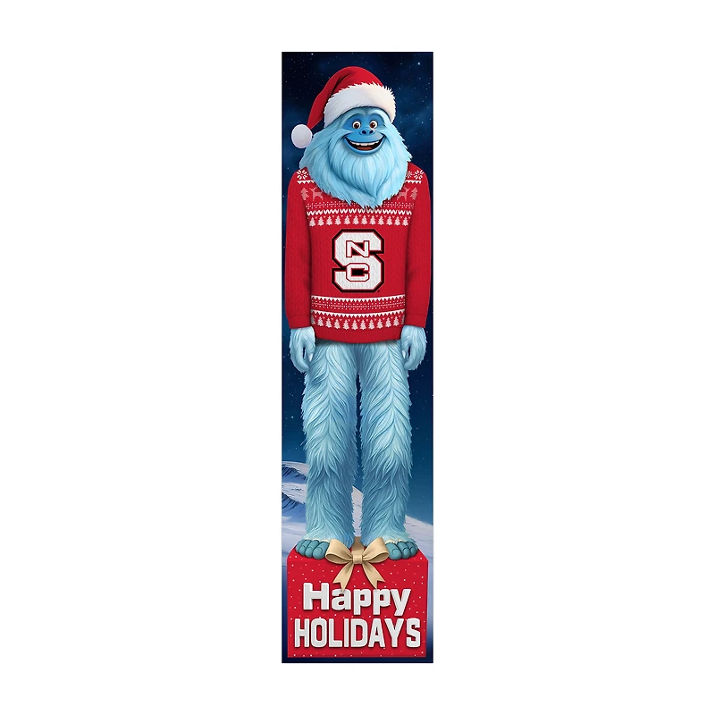 NC State Wolfpack 48" Yeti Christmas Leaner