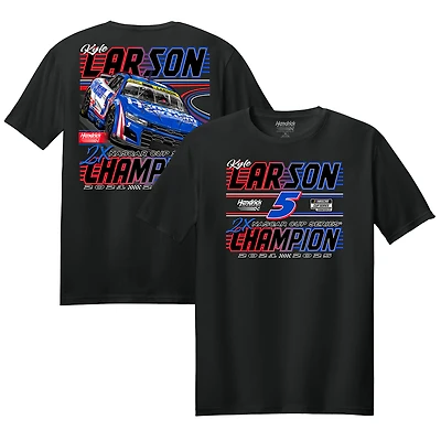 Men's Hendrick Motorsports Team Collection Black Kyle Larson Two-Time NASCAR Cup Series Champion Car T-Shirt