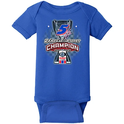 Infant Hendrick Motorsports Team Collection Royal Kyle Larson Two-Time NASCAR Cup Series Champion Bodysuit