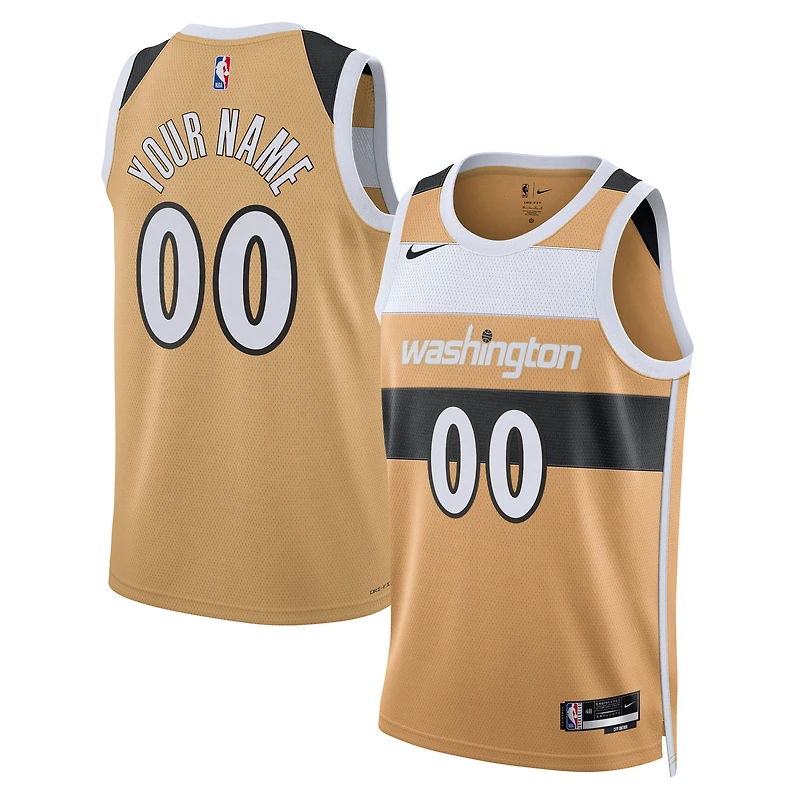 Unisex Nike Gold Washington Wizards 2025/26 City Edition Swingman Custom Jersey