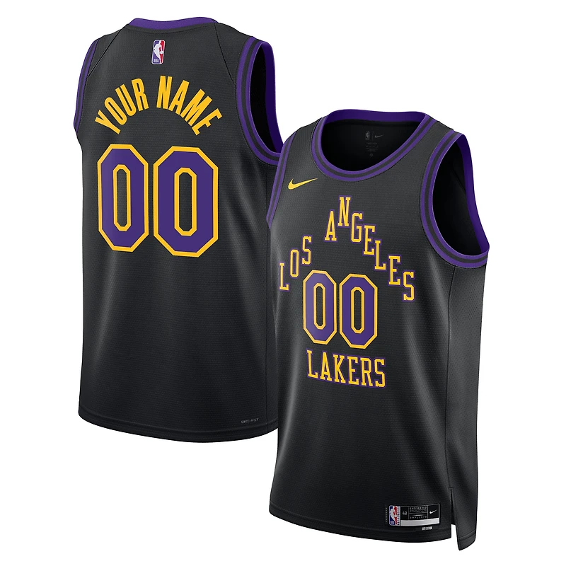 Unisex Nike Black Los Angeles Lakers 2025/26 City Edition Swingman Custom Jersey
